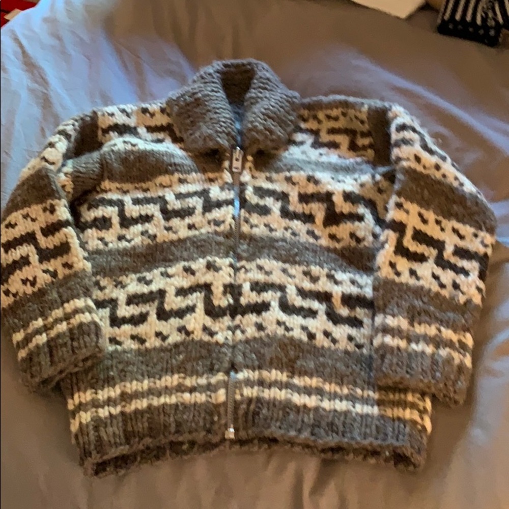 Cowichan wool sweater.
